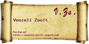 Veszeli Zsolt névjegykártya